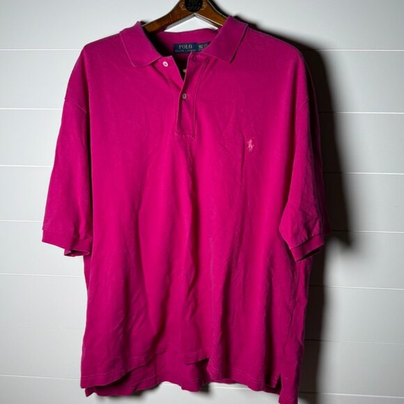 Polo Ralph Lauren Other - Polo Ralph Lauren Polo  Men's Vibrant Pink Polo Short Sleeve Shirt Sz 3XLT